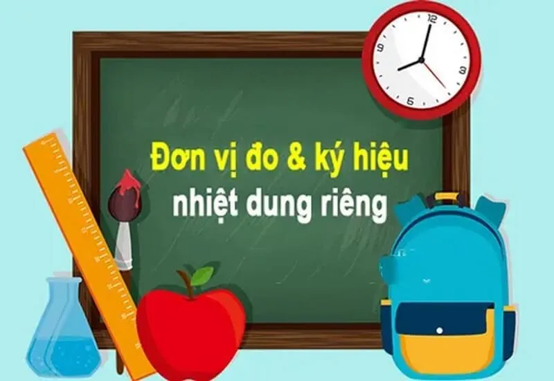 Ký hiệu c và đơn vị Joule trên kilogam trên Kelvin của nhiệt dung riêng
