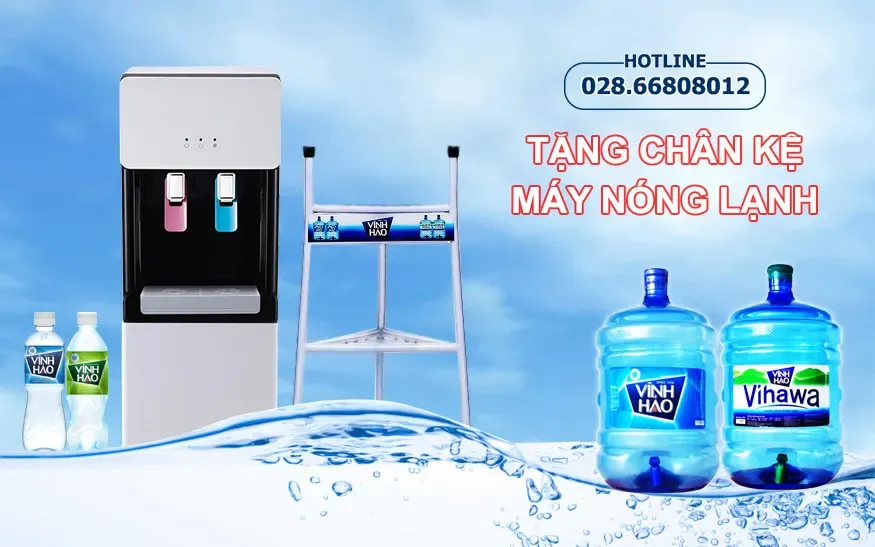 Ưu đãi tặng chân kệ và máy nước nóng lạnh cho khách hàng