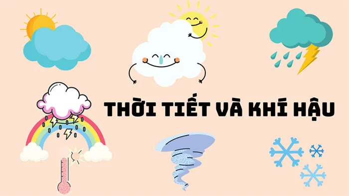 Thời tiết và khí hậu đều diễn ra trong một vùng nhất định trên Trái Đất