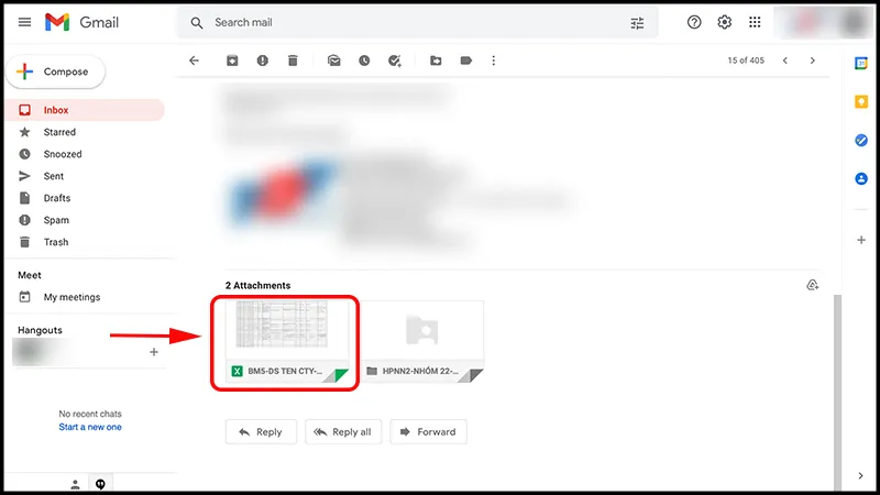 Tệp đính kèm trong email