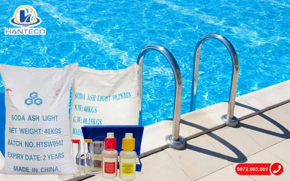 Ứng dụng Na2CO3 (hóa chất soda) xử lý nước bể bơi