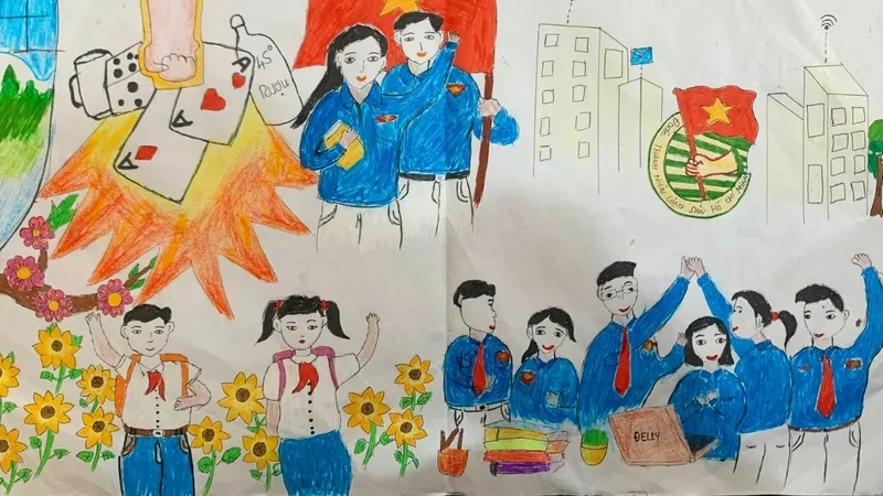 Vẽ tranh phòng chống tệ nạn xã hội cho học sinh