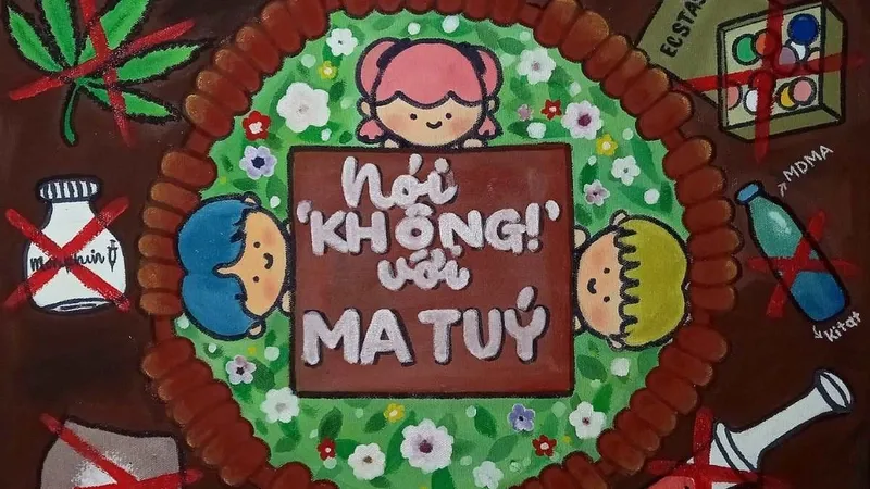 Tranh vẽ ma túy ấn tượng và cảnh báo
