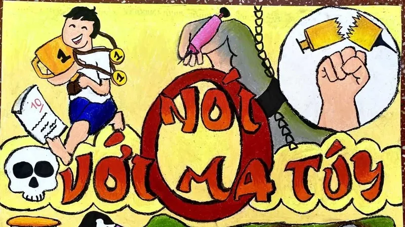 Tranh vẽ cảnh báo về các tệ nạn xã hội