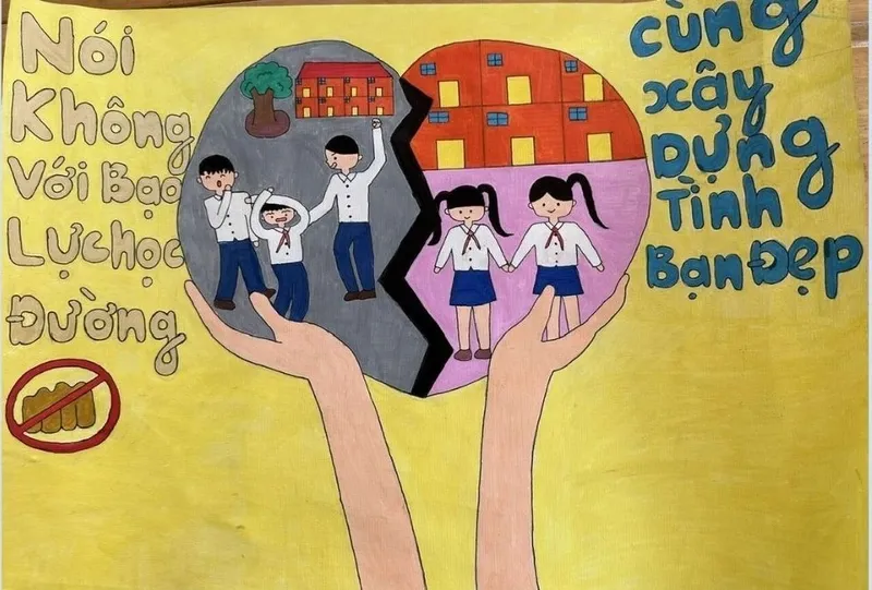 Tranh tuyên truyền về tệ nạn xã hội đầy ý nghĩa