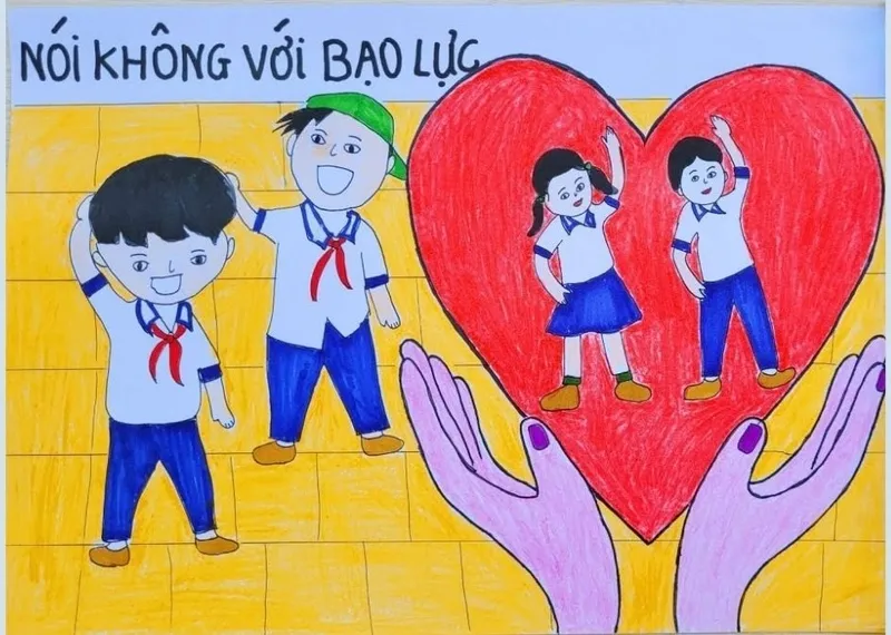 Tranh vẽ đơn giản nhưng ý nghĩa về tệ nạn