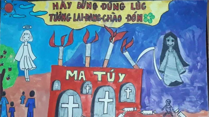 Vẽ tranh ma túy đẹp và truyền cảm hứng
